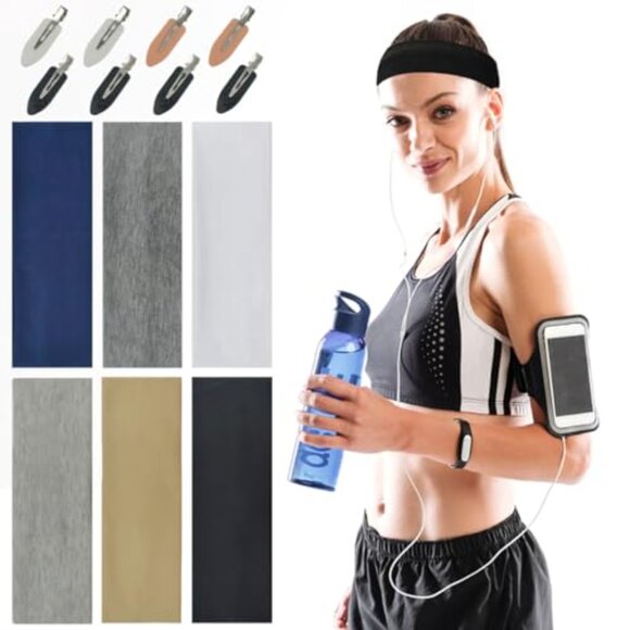 14-Piece Non-Slip Hair Clips & Elastic Headbands Set for Workouts - Picture 3 of 7